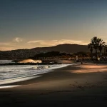 Plage de Fréjus au coucher du soleil